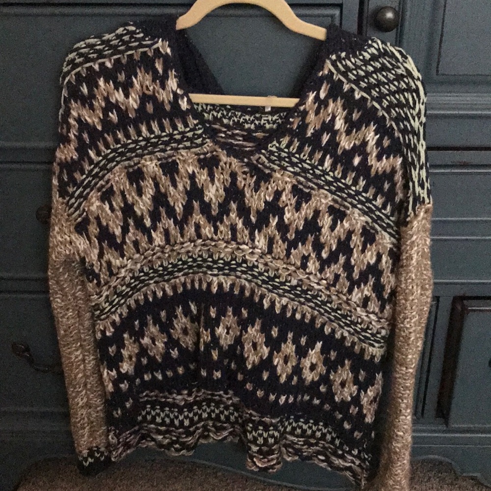 Free people knit hooded sweater